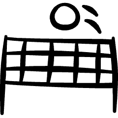 Volleyball Net Icon from Freehand Set