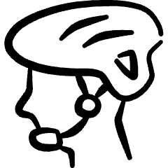 Biking Helmet Icon from Freehand Set