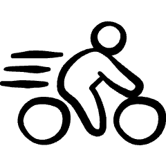 Biking Person Icon from Freehand Set