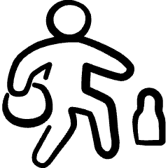 Bowling Player Icon from Freehand Set