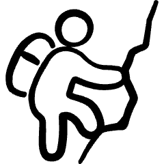 Climbing Mountain Icon from Freehand Set