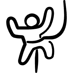 Climbing Sports Icon from Freehand Set