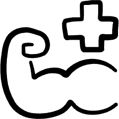 Fitness Biceps Icon from Freehand Set