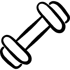 Fitness Dumbbell Icon from Freehand Set