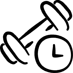 Fitness Dumbells Time Icon from Freehand Set