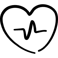 Fitness Heart Rate Icon from Freehand Set