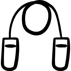 Fitness Jumping Rope Icon from Freehand Set