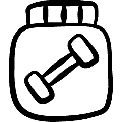 Fitness Protein Icon from Freehand Set