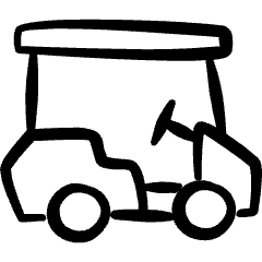 Golf Cart Icon from Freehand Set