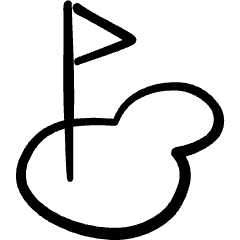 Golf Hole 1 Icon from Freehand Set