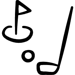 Golf Hole Aim Icon from Freehand Set