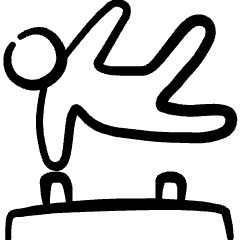 Gymnastics Horse Icon from Freehand Set