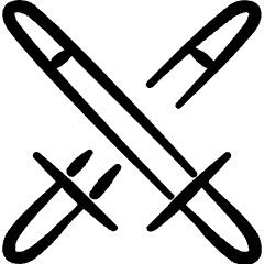 Martial Arts Swords Icon from Freehand Set