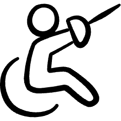 Paralympics Fencing Icon from Freehand Set