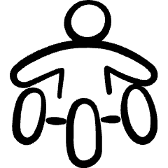 Paralympics Racing Icon from Freehand Set