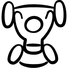 Paralympics Weightlifting Icon from Freehand Set