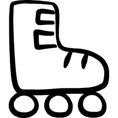 Rollerblades Icon from Freehand Set