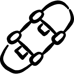 Skateboard Icon from Freehand Set