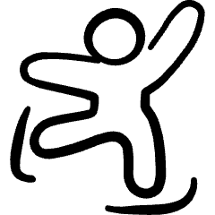 Skateboard Figure Skating Icon from Freehand Set
