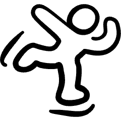 Skateboard Person Icon from Freehand Set