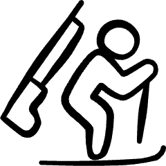 Skiing Snow Biathlon 2 Icon from Freehand Set