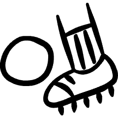 Soccer Kick Ball Icon from Freehand Set