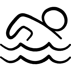 Swimming Free Style Icon from Freehand Set