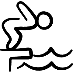 Swimming Jump Icon from Freehand Set