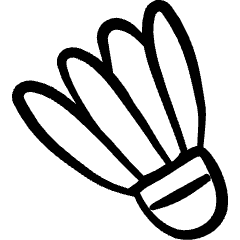 Badminton Shuttlecock Icon from Freehand Set