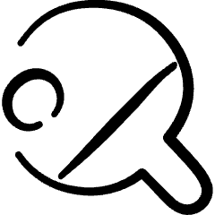 Ping Pong Paddle Icon from Freehand Set