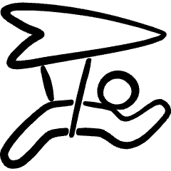 Sport Paragliding Icon from Freehand Set