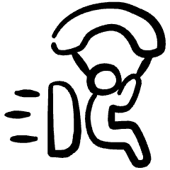 Sport Powered Paragliding 2 Icon from Freehand Set