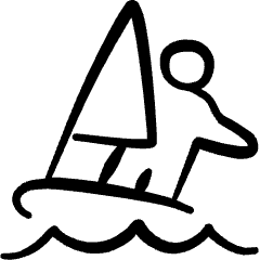 Sport Wind Surfing 2 Icon from Freehand Set