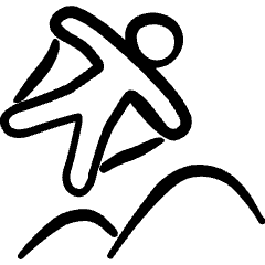 Sport Wingsuit Flying Icon from Freehand Set