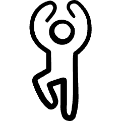 Yoga Full Body Stretch Icon from Freehand Set