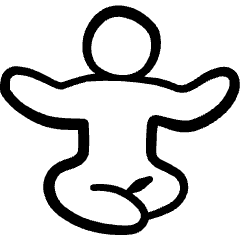 Yoga Meditate Icon from Freehand Set