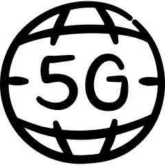Network Globe 5g Icon from Freehand Set