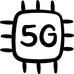 Silicon Chip 5g Icon from Freehand Set