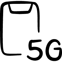Smartphone 5g 2 Icon from Freehand Set
