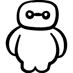 Ai Robot Baymax Icon from Freehand Set