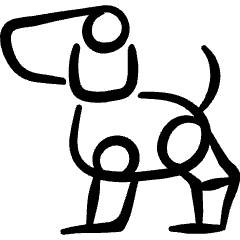 Ai Robot Dog Icon from Freehand Set