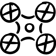 Ai Robot Drone Icon from Freehand Set