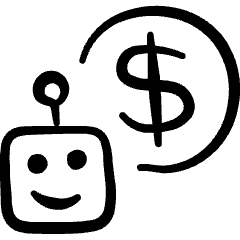 Ai Robot Finance Icon from Freehand Set