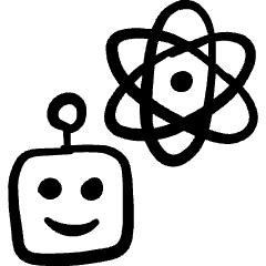 Ai Robot Physical Icon from Freehand Set