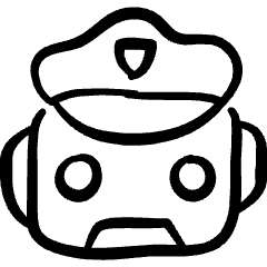 Ai Robot Police Icon from Freehand Set