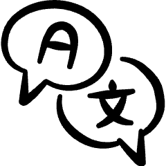 Automated Translation Chat Translate Icon from Freehand Set