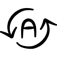 Automated Translation Refresh Icon from Freehand Set