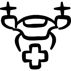 Drone First Aid Icon from Freehand Set