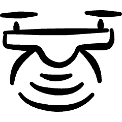 Drone Wireless Signal Icon from Freehand Set