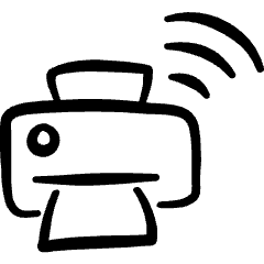 Iot Technology Printer Icon from Freehand Set